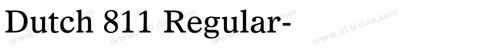 Dutch 811 Regular字体转换
